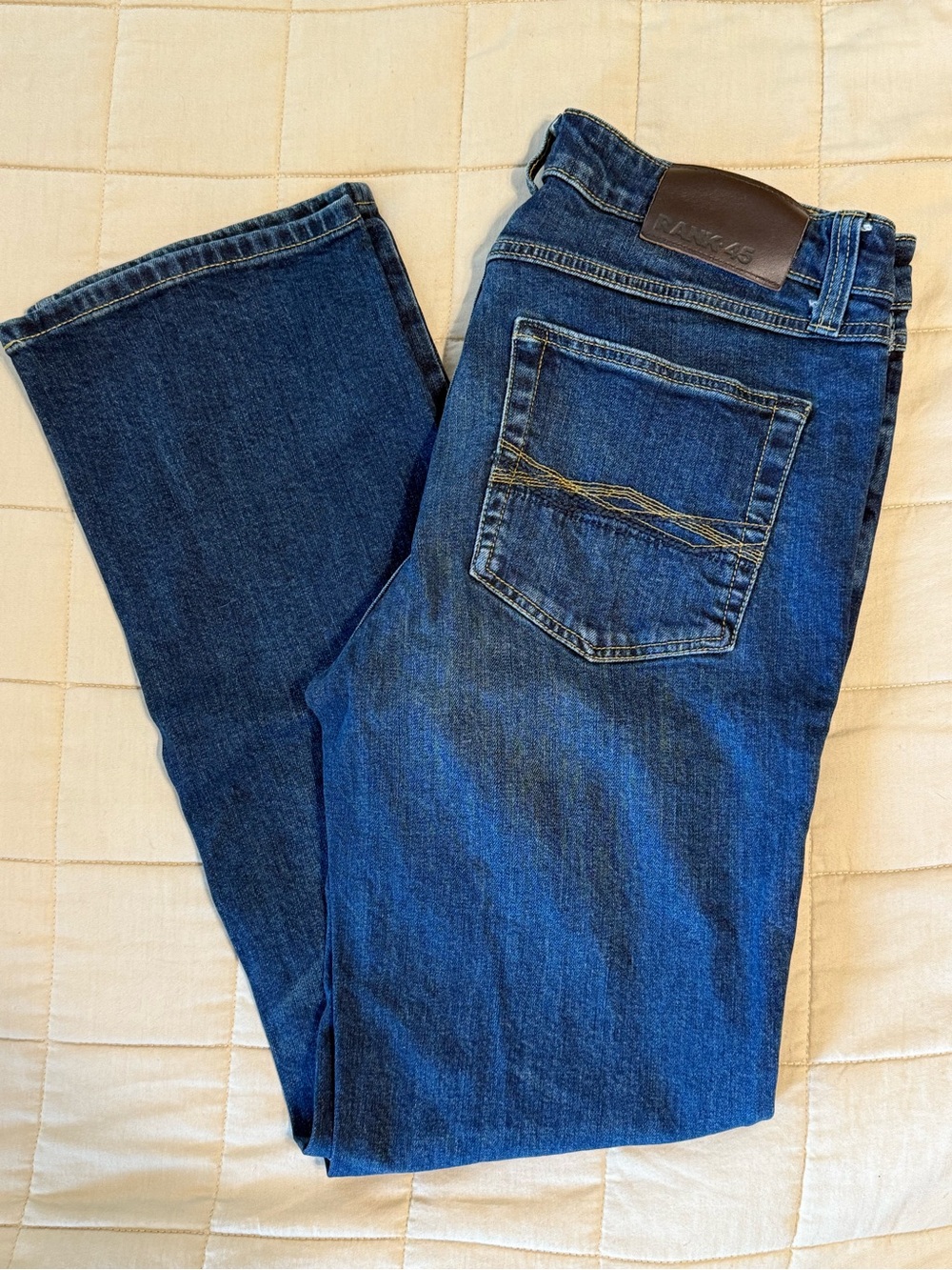Men's Bootcut Jeans in Deep Blue - Classic Casual